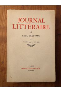 Journal littéraire tome XV Novembre 1942 - Juin 1944