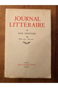 Journal littéraire tome XIII, Février 1940 - Juin 1941