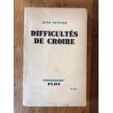 Difficultés de croire