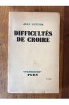 Difficultés de croire