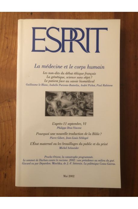 Revue Esprit Mai 2002 La médecine et le corps humain
