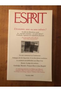 Revue Esprit Novembre 2000 L'économie, avec ou sans valeurs ?