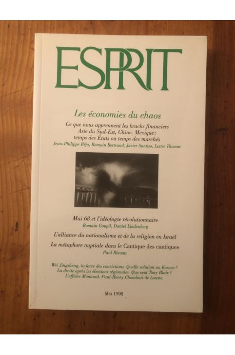 Revue Esprit Mai 1998 Les économies du chaos