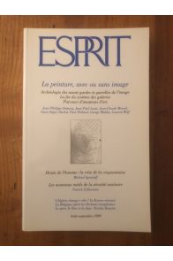 Revue Esprit Août-Septembre 1999 La peinture, avec ou sans image