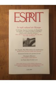 Revue Esprit Juillet 2000 Le repli culturel de l'Europe