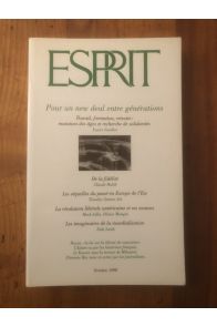 Revue Esprit Octobre 1998 Pour un New Deal entre générations