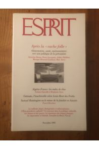 Revue Esprit Novembre 1997 Après la "vache folle"