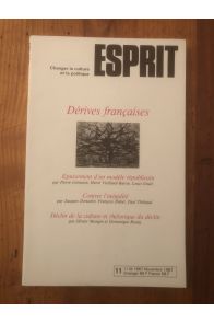 Esprit Novembre 1987 Dérives françaises