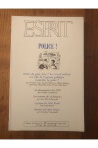 Revue Esprit Février 1988 Police !