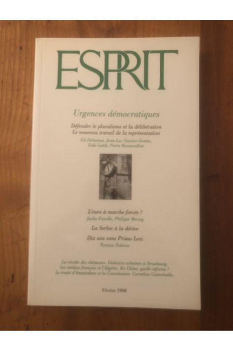 Revue Esprit Février 1998 Urgences démocratiques