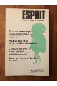 Revue Esprit Juillet-Août 1984