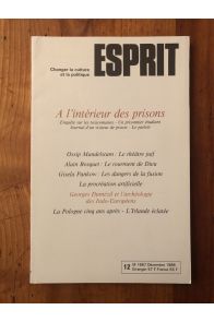 Revue Esprit Décembre 1986 A l'intérieur des prisons