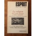 Revue Esprit Octobre 1985 La religion dans notre mémoire et dans l'actualité