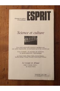 Revue Esprit Juillet 1987 Science et culture