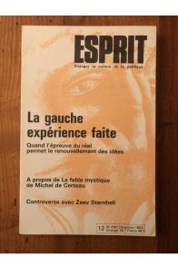 Revue Esprit Décembre 1983, La gauche expérience faite