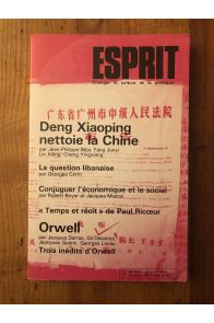 Revue Esprit Janvier 1984 Deng Xiaoping nettoie la Chine
