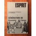 Revue Esprit Février 1984, Les perspectives théologiques de COMMUNIO, Génération 80, glissements d'époque