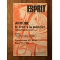 Revue Esprit Avril 1984 Arménie : le droit à la mémoire