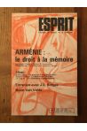 Revue Esprit Avril 1984 Arménie : le droit à la mémoire