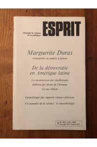 Esprit Juillet 1986 Marguerite Duras, De la démocratie en Amérique latine