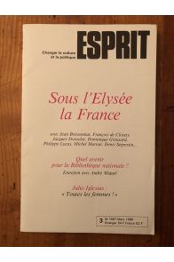 Revue Esprit Mars 1986 Sous l'Elysée la France