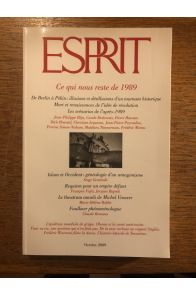 Revue Esprit Octobre 2009, Ce qui nous reste de 1989