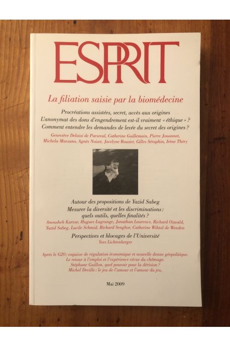 Revue Esprit Mai 2009, La filiation saisie par la biomédecine