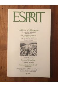 Revue Esprit Mai 1989 Cultures d'Allemagne