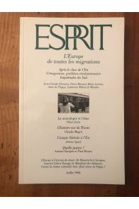 Revue Esprit Juillet 1992 L'Europe de toutes les migrations