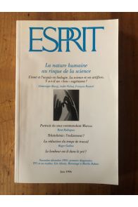 Revue Esprit Juin 1996 La nature humaine au risque de la science