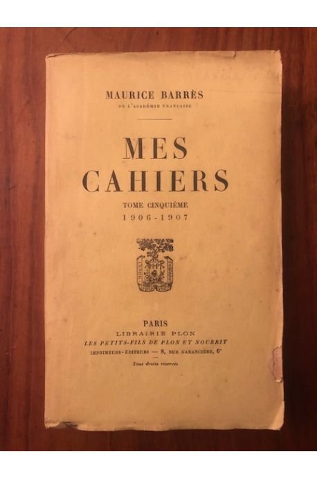 Mes Cahiers Tome cinquième Mai 1906 - Juin 1907