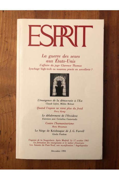 Revue Esprit Décembre 1991, La guerre des sexes aux Etats-unis