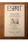 Revue Esprit Janvier 1990, Souffrance psychique et passions extrêmes