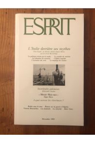 Revue Esprit Décembre 1989, l'Italie derrière ses mythes