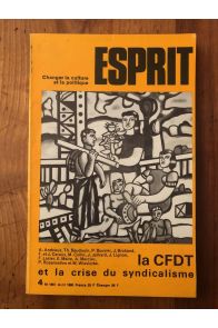 Revue Esprit Avril 1980, la CFDT et la crise du syndicalisme