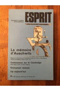 Revue Esprit Septembre 1980, La mémoire d'Auschwitz