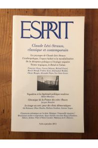 Revue Esprit, N° 377, août-septembre : Claude Lévi-Strauss, classique et contemporain