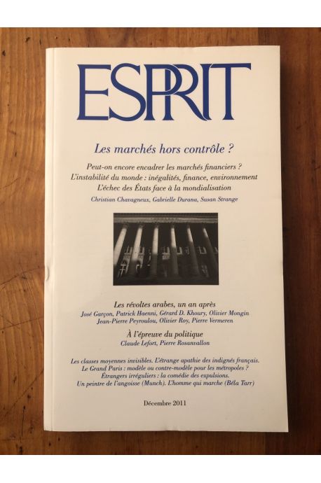 Revue Esprit, N° 380, Décembre 2011 : Les marchés hors contrôle ?