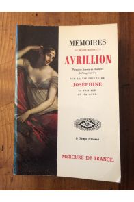Mémoires de mademoiselle Avrillion