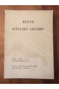 Revue d'études ligures Janvier-Décembre 1962