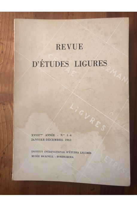 Revue d'études ligures Janvier-Décembre 1961