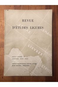 Revue d'études ligures Janvier-Juin 1959