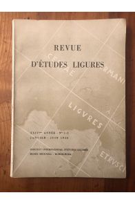 Revue d'études ligures Janvier-Juin 1958