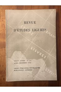 Revue d'études ligures Avril-Décembre 1956