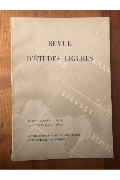 Revue d'études ligures Janvier-Mars 1956