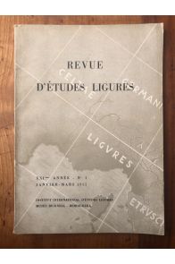 Revue d'études ligures Janvier-Mars 1955