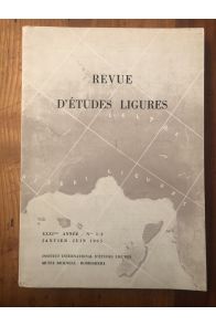 Revue d'études ligures Janvier-Juin 1965