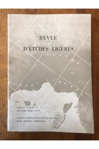 Revue d'études ligures Janvier-Mars 1973