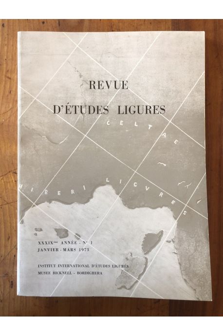 Revue d'éudes ligures Janvier-Mars 1973