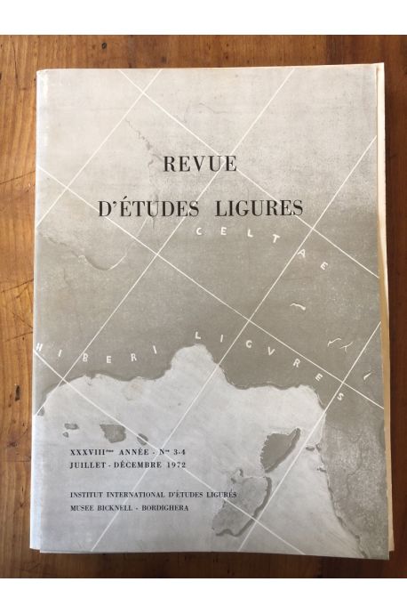 Revue d'études ligures Juillet-Décembre 1972